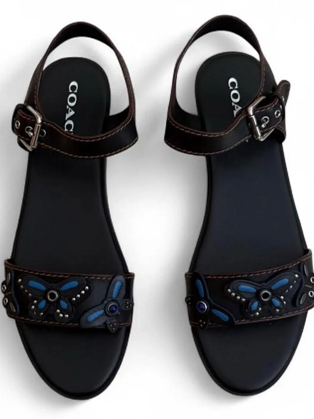 NEW Coach Abby Semi Matte Calf Sandals